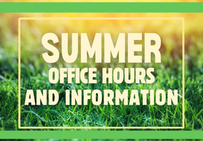  Summer Office Hours